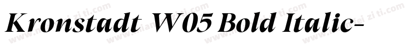 Kronstadt W05 Bold Italic字体转换